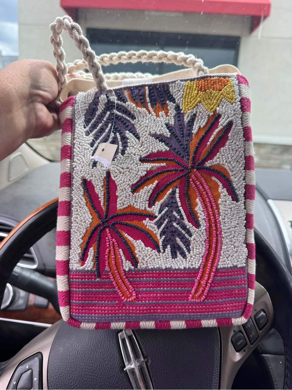Cute beaded crossbody bag New beach time!